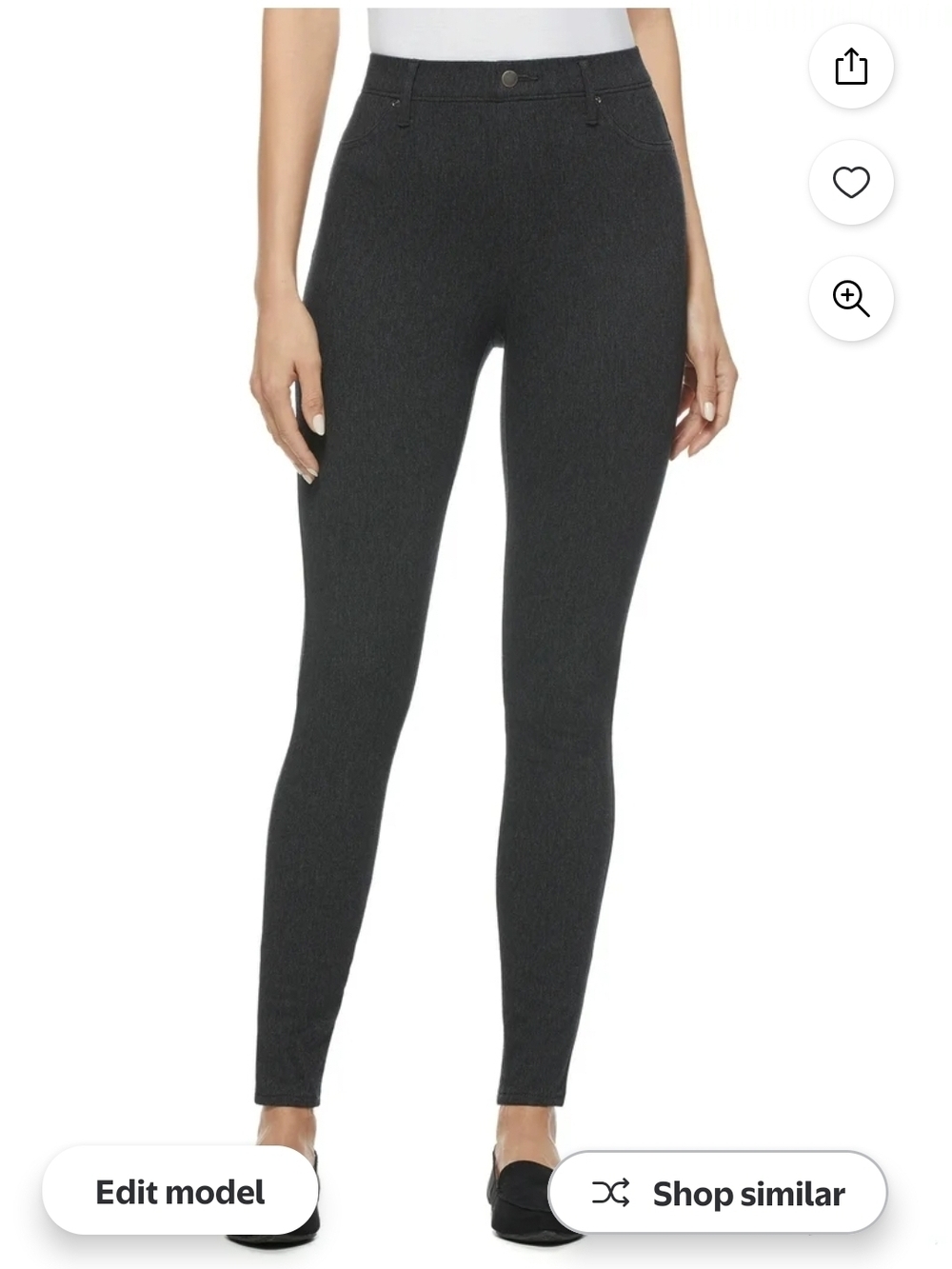 Pull On Jeggings - Charcoal Grey Heather